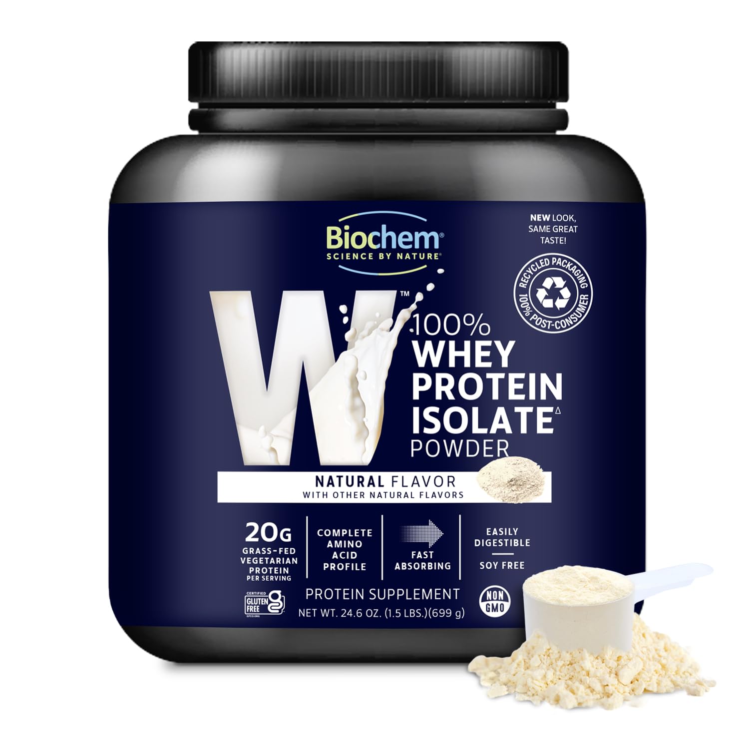 Biochem By Country Life - Whey Isolate Protein Powder Natural 24.6 Oz. 58324