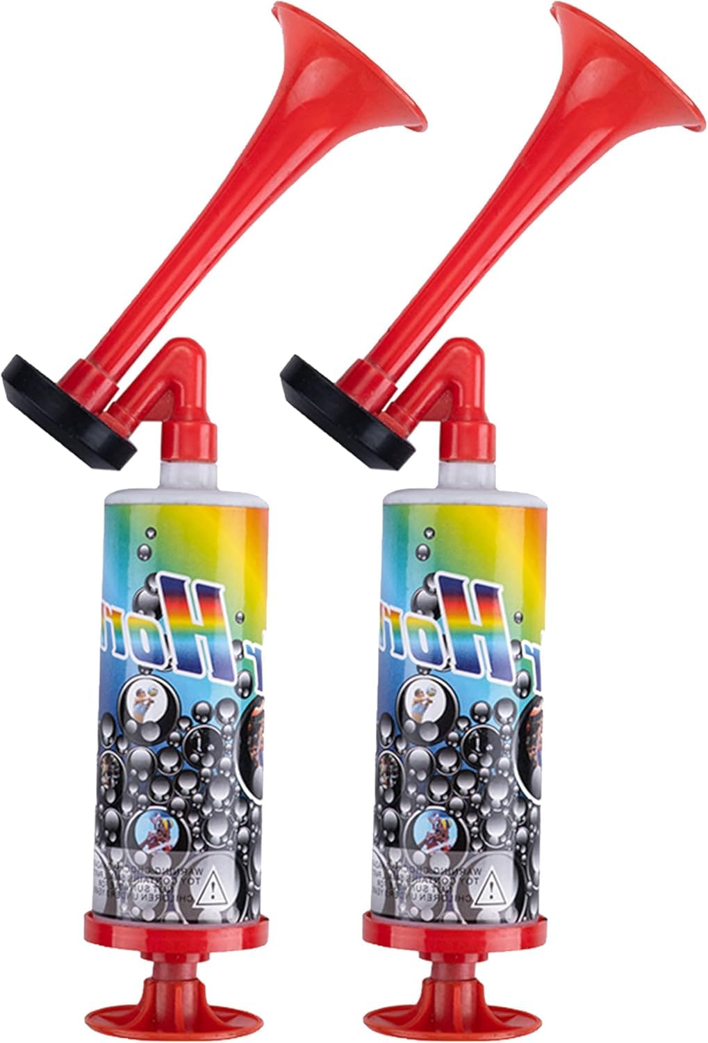 PT Handheld Air Horn, Super Loud Noisemakers Bear Horns Self Defense Reusable Air Pump Horns Sports and Marine Signal Safety Alarm for Boating, Sports Events, Graduation, Birthday Parties 2PCS-image-40