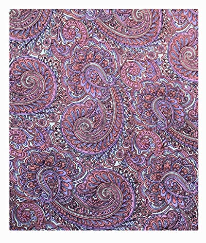 Paisley Silk Scarf 34.5" Raspberry/White2