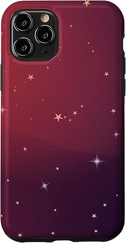 Funda para iPhone 11 Pro, diseño de astrología y astrología azul rosa y azul