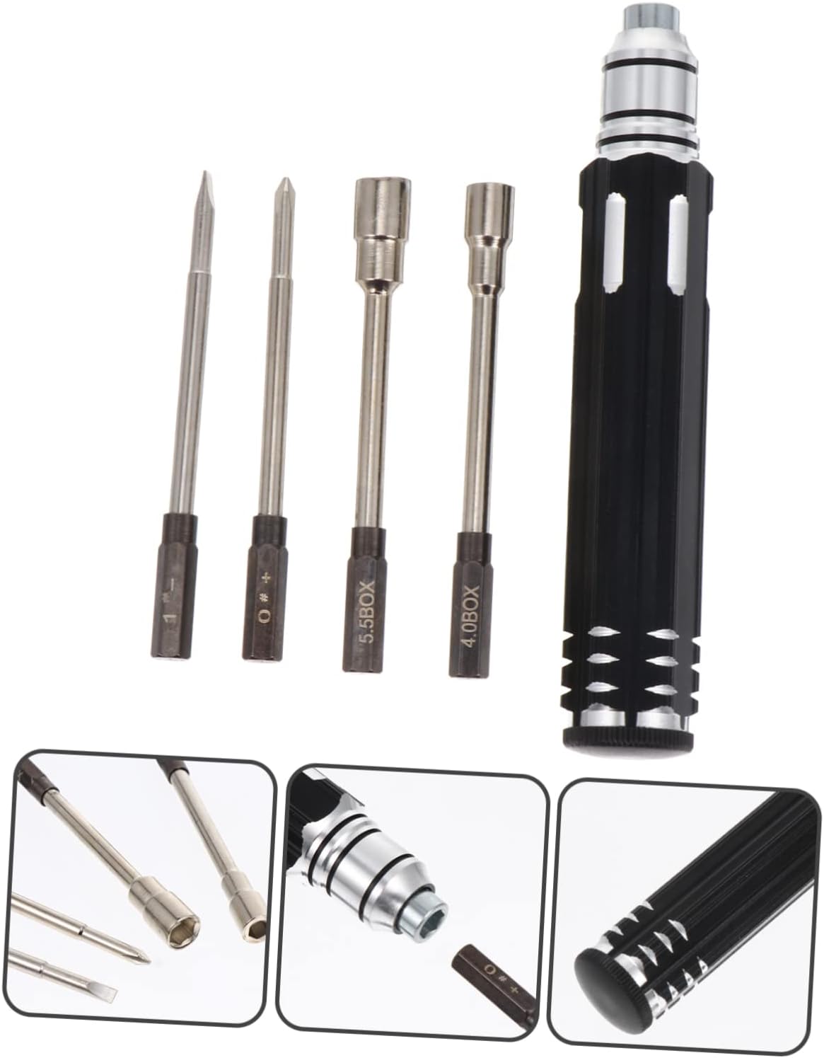 Uonlytech 1 Set Screwdriver Power Screwdriver Jewelry Kit Electric Drill Set Electric s Tools Eyeglasses Repair 8- In- 1 8-in-1 Black Advanced