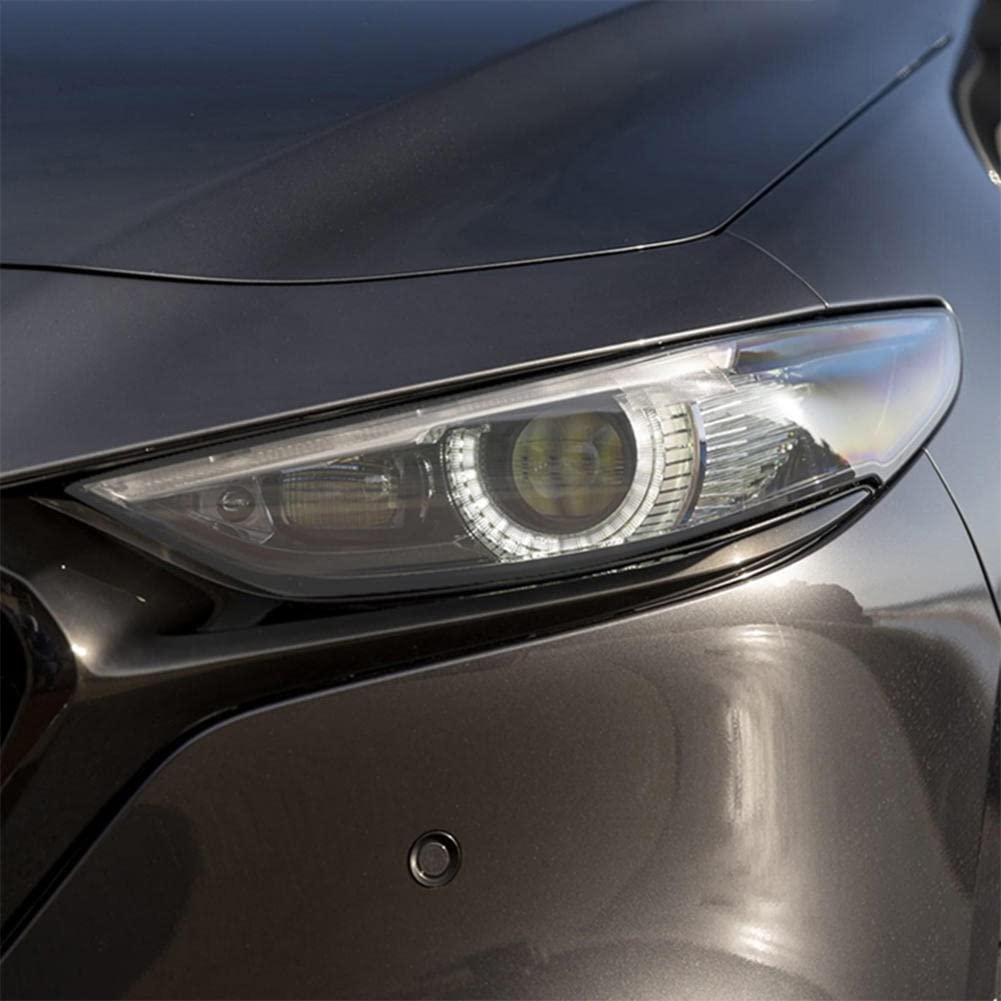 2 Pezzi Auto Faro Tinta Nero Pellicola Protettiva Vinile Protezione Adesivo TPU Trasparente, per Mazda 3 BP 2019 2020- Accessori