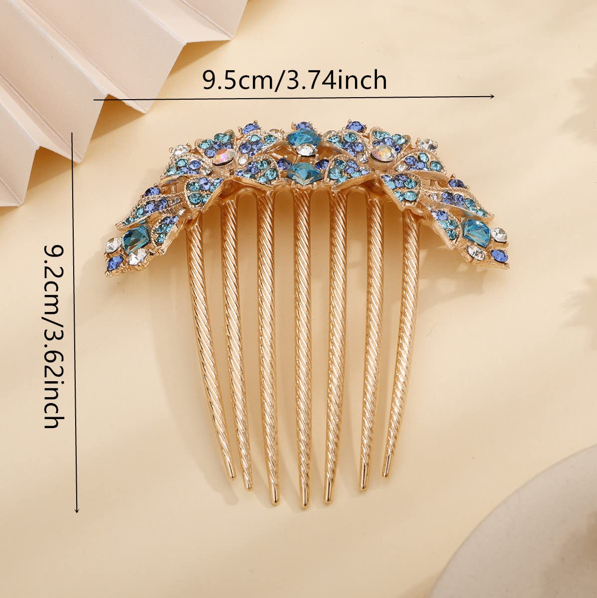 Amazon.com : Jumwrit Crystal Bride Wedding Comb - Colorful  display picture 1