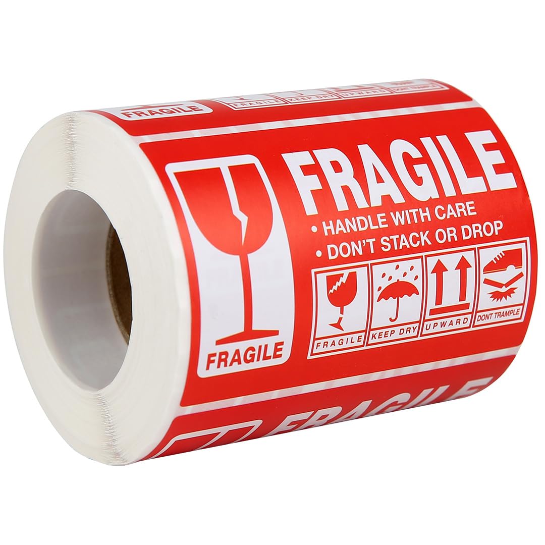 Amazon | Yamasan FRAGILE ステッカー 割れ物シール 梱包 荷札ラベル 