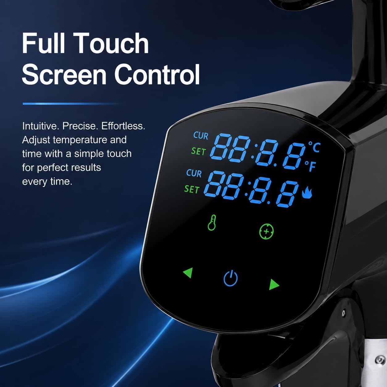 Cocina Sous Vide de 1800 W, baño de agua de precisión WiFi con pantalla LCD, control de temperatura de 25 a 95 °C para filetes, pollo, pescado y más