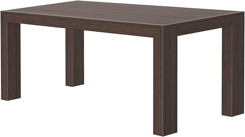 Miniatura 4 de Plank+Beam Mesa de comedor de madera moderna, mesa de comedor rectangular de madera maciza para cocinacomedor, 72 pulgadas, cepillo de alambre de
