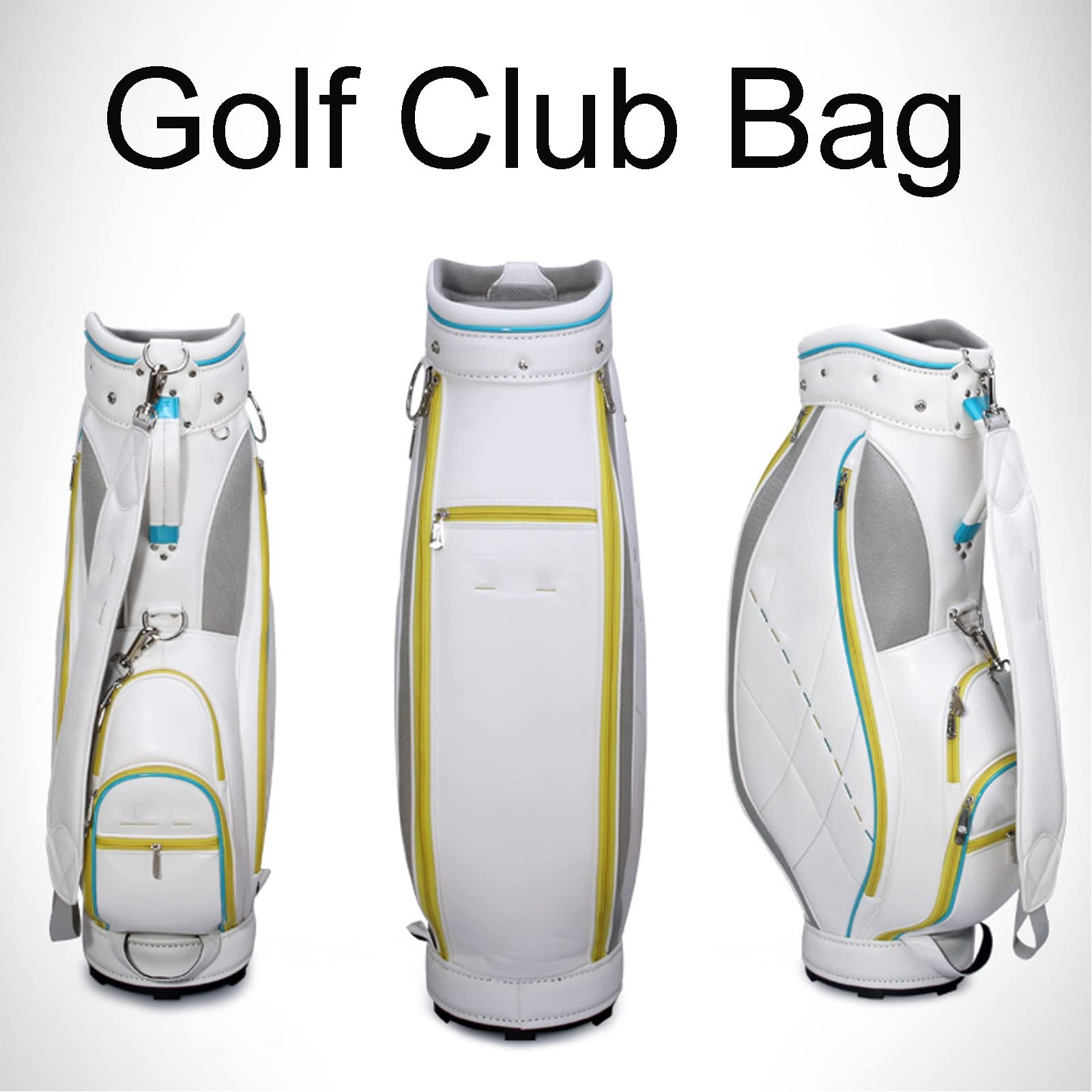 Golf Stand Bag with 5 Way Divider Portable, Adult Golf Telescopic Bag, Golf Carry Bag for Men and Women, Rugged Base, Smooth to The Touch, Easy to Transport