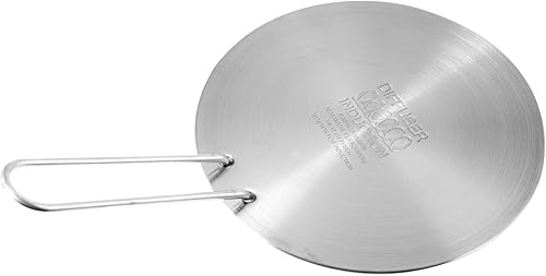 Ilsa Paderno World Cuisine, adaptador de inducción de 8 14 pulgadas, color gris