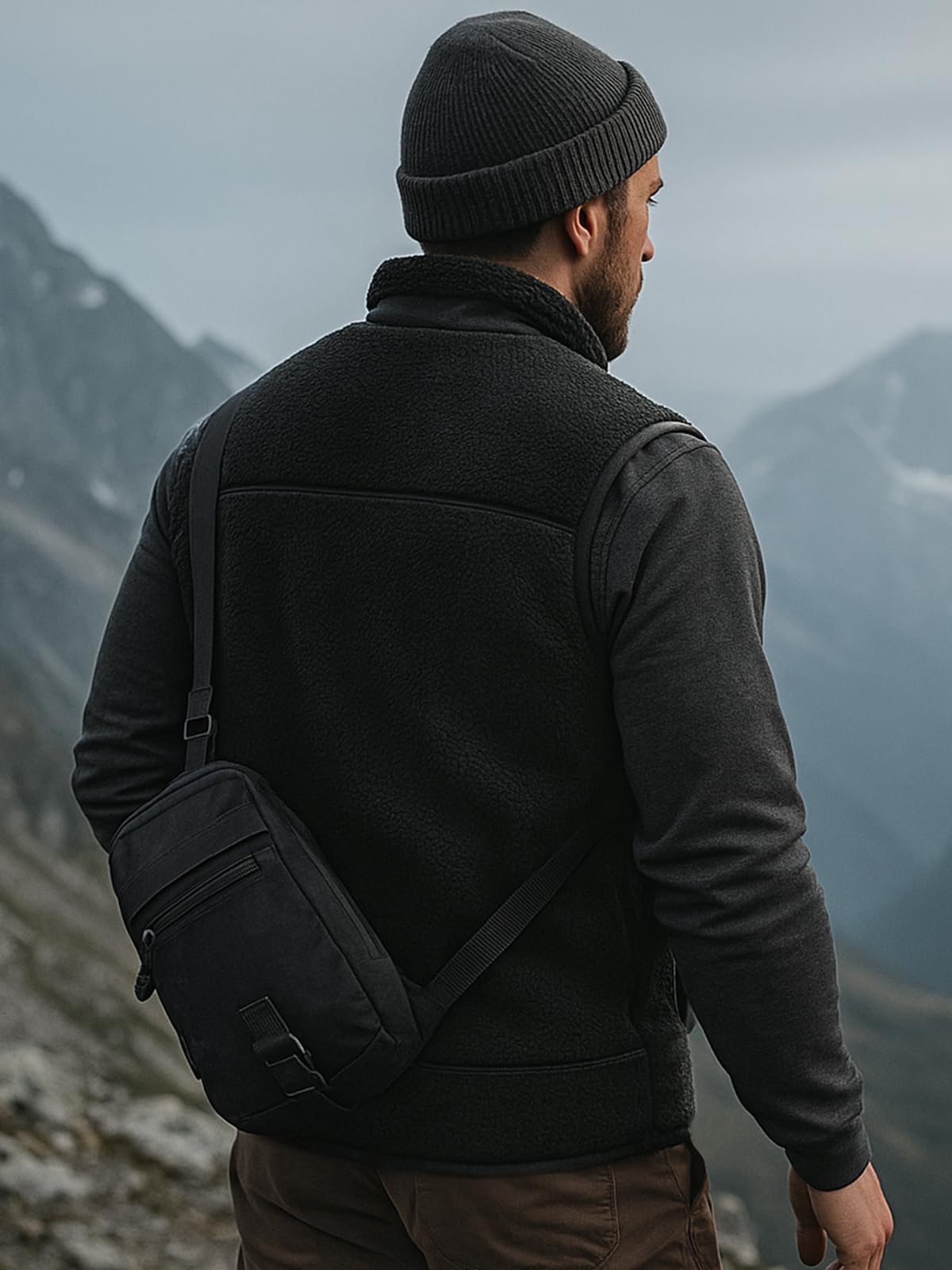 LABEWVI Gilet chauffant, veste chauffante homme avec batterie incluse, 10000mAh polaire blouson chauffant T3