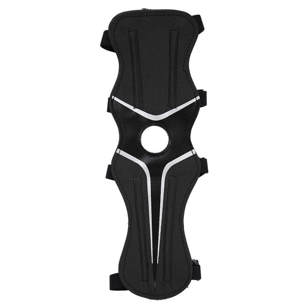 FTVOGUE Protezione del Braccio e Parabraccio Regolabile in 600D Nylon per Tiro con L'Arco Nero