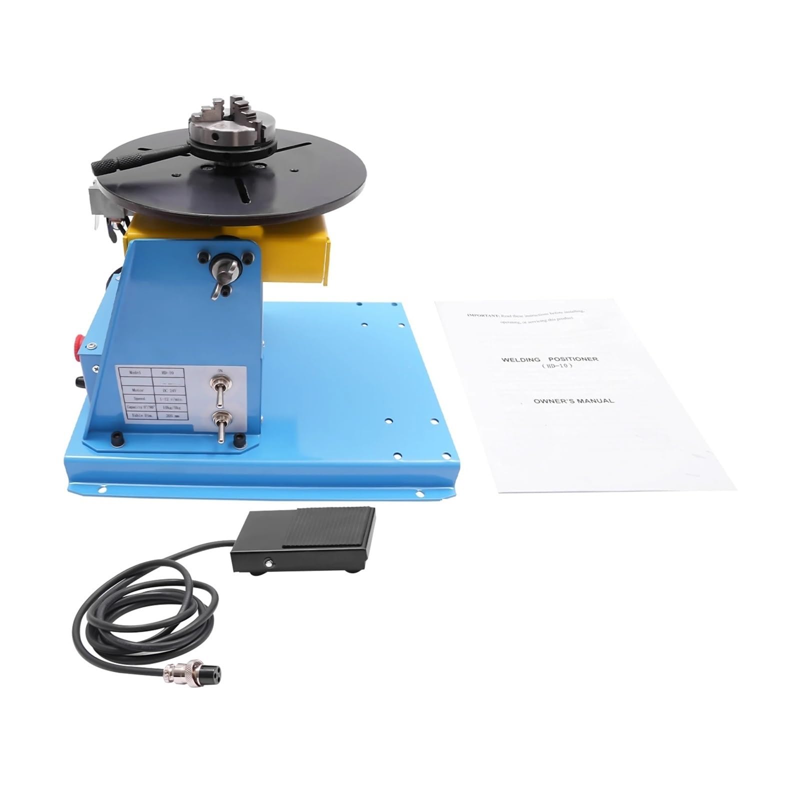 Rotary Welding Positioner 10KG Turntable With Foot Pedal 20W DC Motor Rotatable Table Smooth Rotation