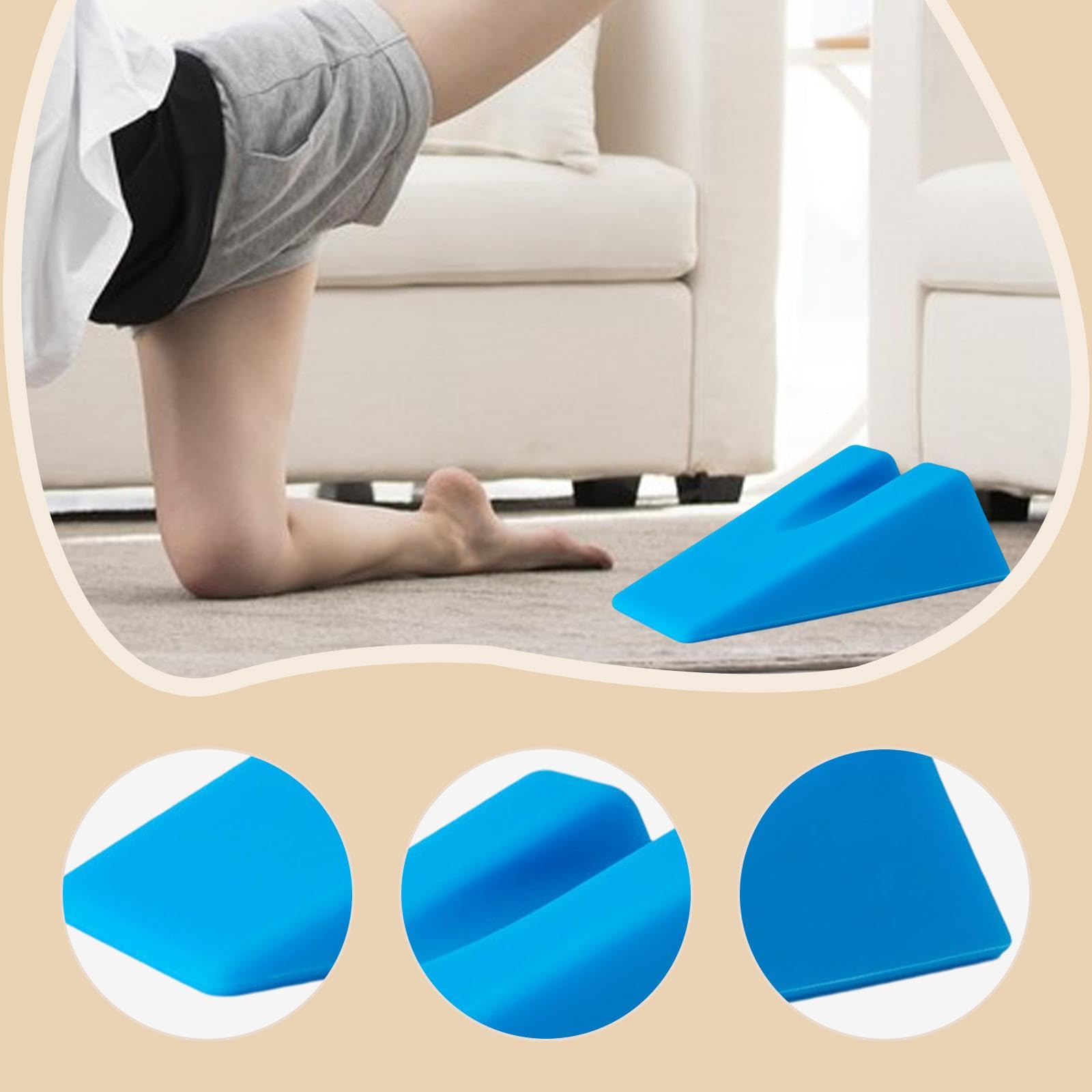 MERIGLARE Almohada de Respaldo Triangular Cojín con Inclinación para Descanso en Cama Almohada para Leer Y Ver Televisión Material Antideslizante Silicona, Azul, Individual
