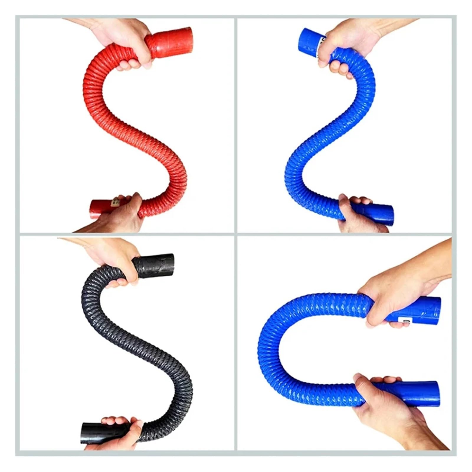 Tubos de vacío de PVC, Conducto de Aire Corrugado de Alambre de Acero de Silicona Rojo Resistente a Altas temperaturas y presiones(Blue,500MM-ID 25MM)