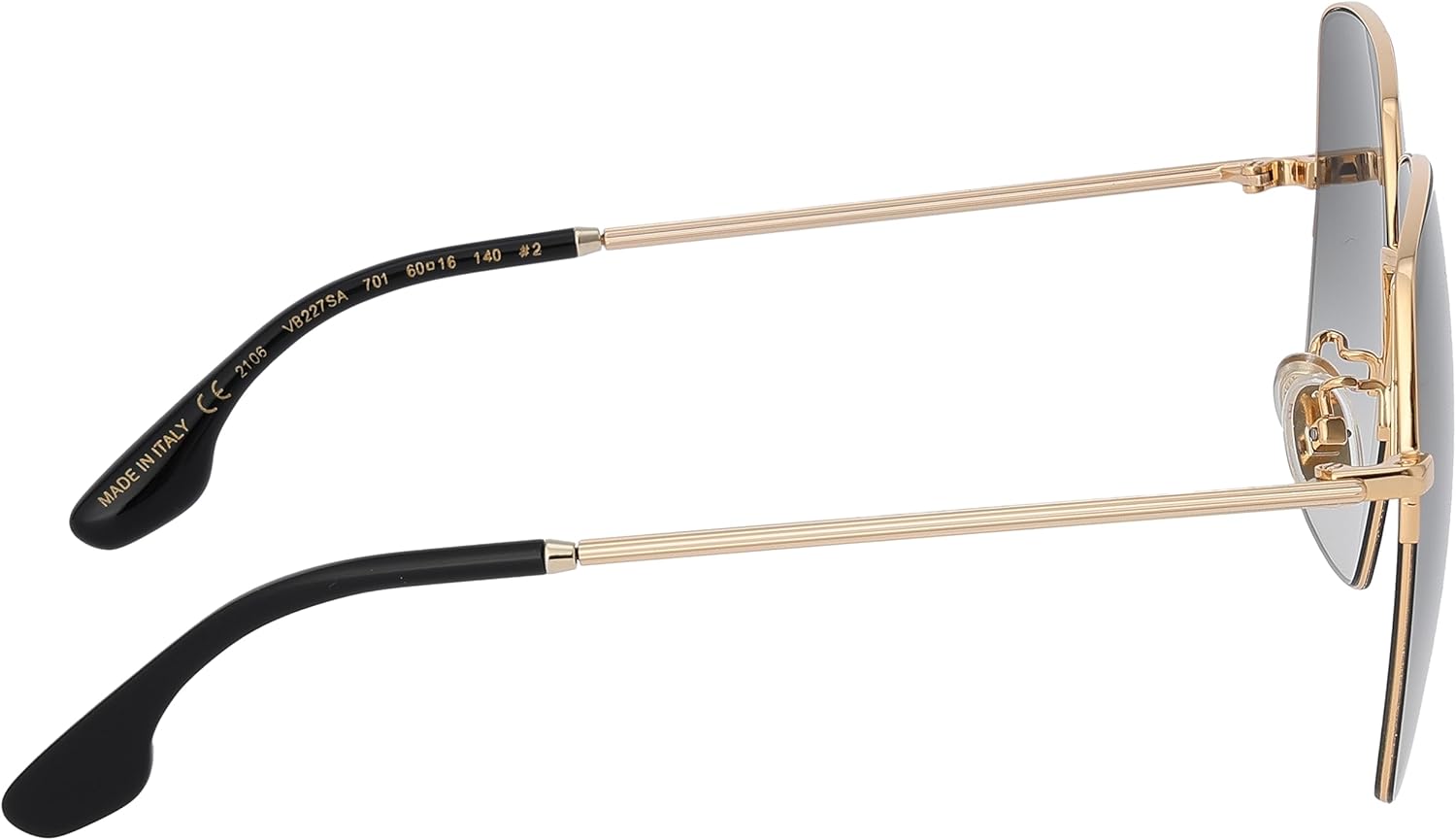Victoria Beckham VB227SA Women's Sunglasses, gold/smoke, 60