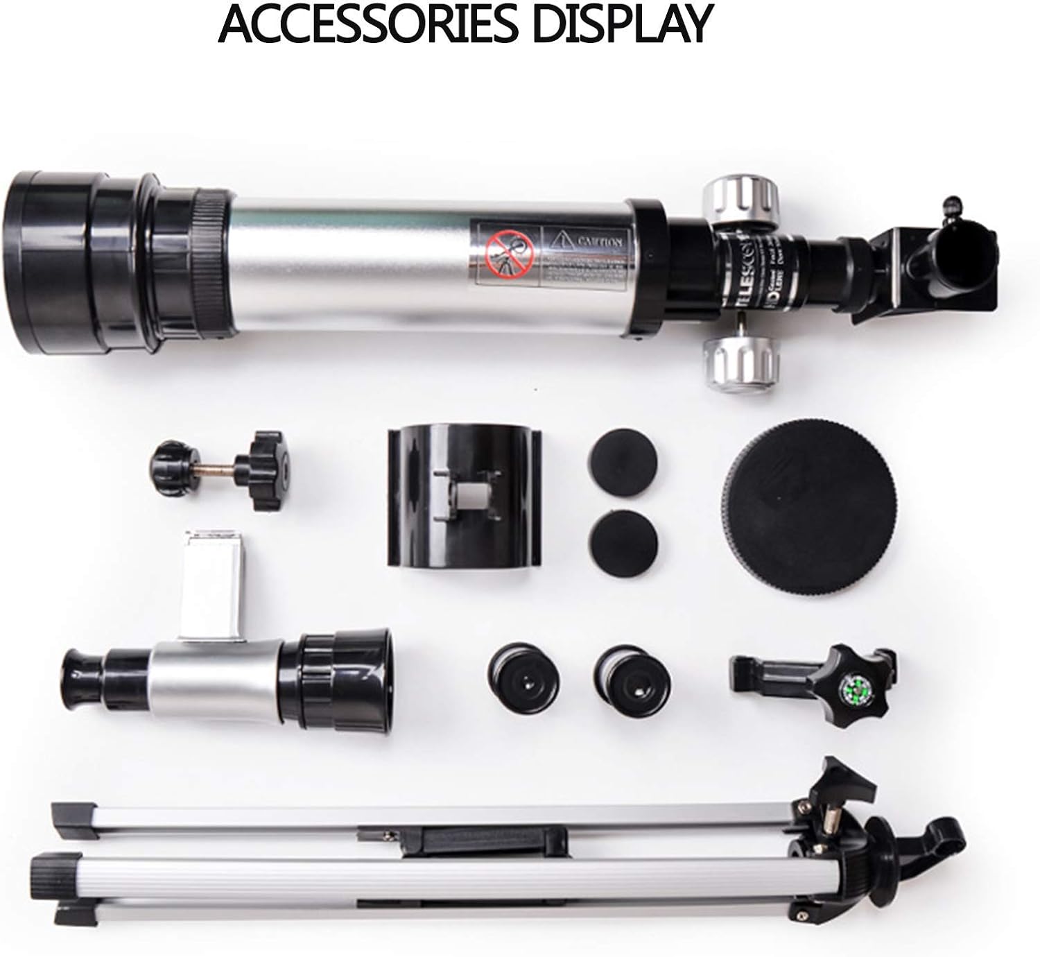 Telescope for Astronomy 50mm HD Refractor Telescope Beginners and Kids with Adjustable Tripod and Finder Scope Perfect for Children Educational and Gift