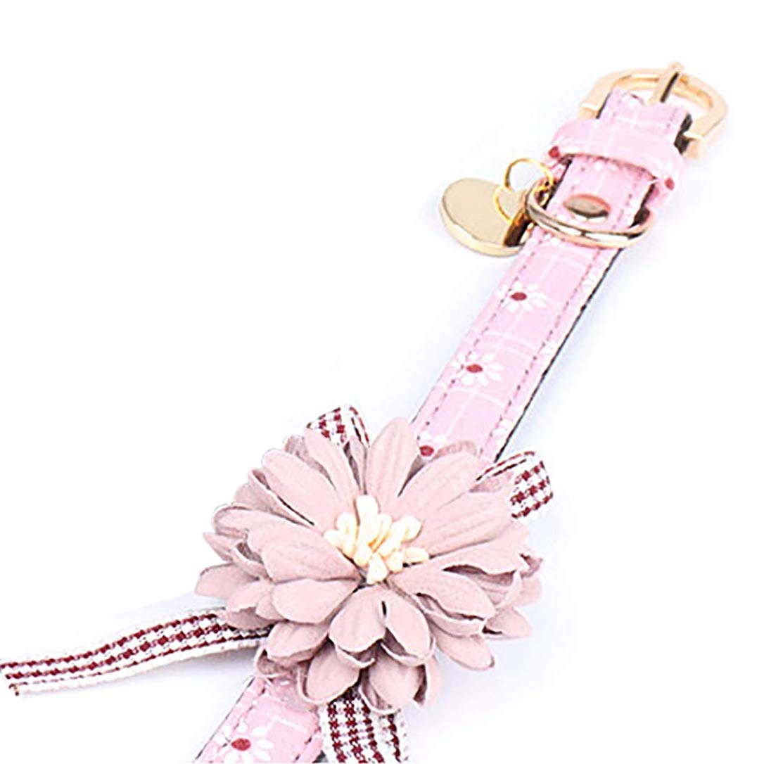 3er Set Hundehalsbänder Mit Blumenmuster – Rosa, Verstellbar 23-37 Cm, Für Kleine Hündinnen & Welpen