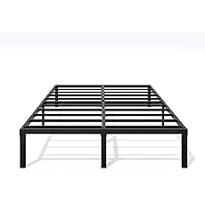 GAOMON 14 Inch Tall Bed Frame, Simple and Atmospheric Metal Platform Bed Frame, Storage Space Under The Bed, Sturdy King Size Bed Frame with Reserved Holes for DIY Headboard, King