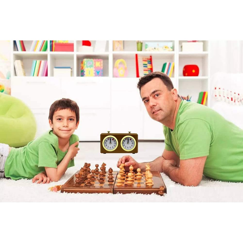 Orologio meccanico a scacchi analogico, per gioco degli scacchi, timer, orologio ufficiale, batteria necessaria