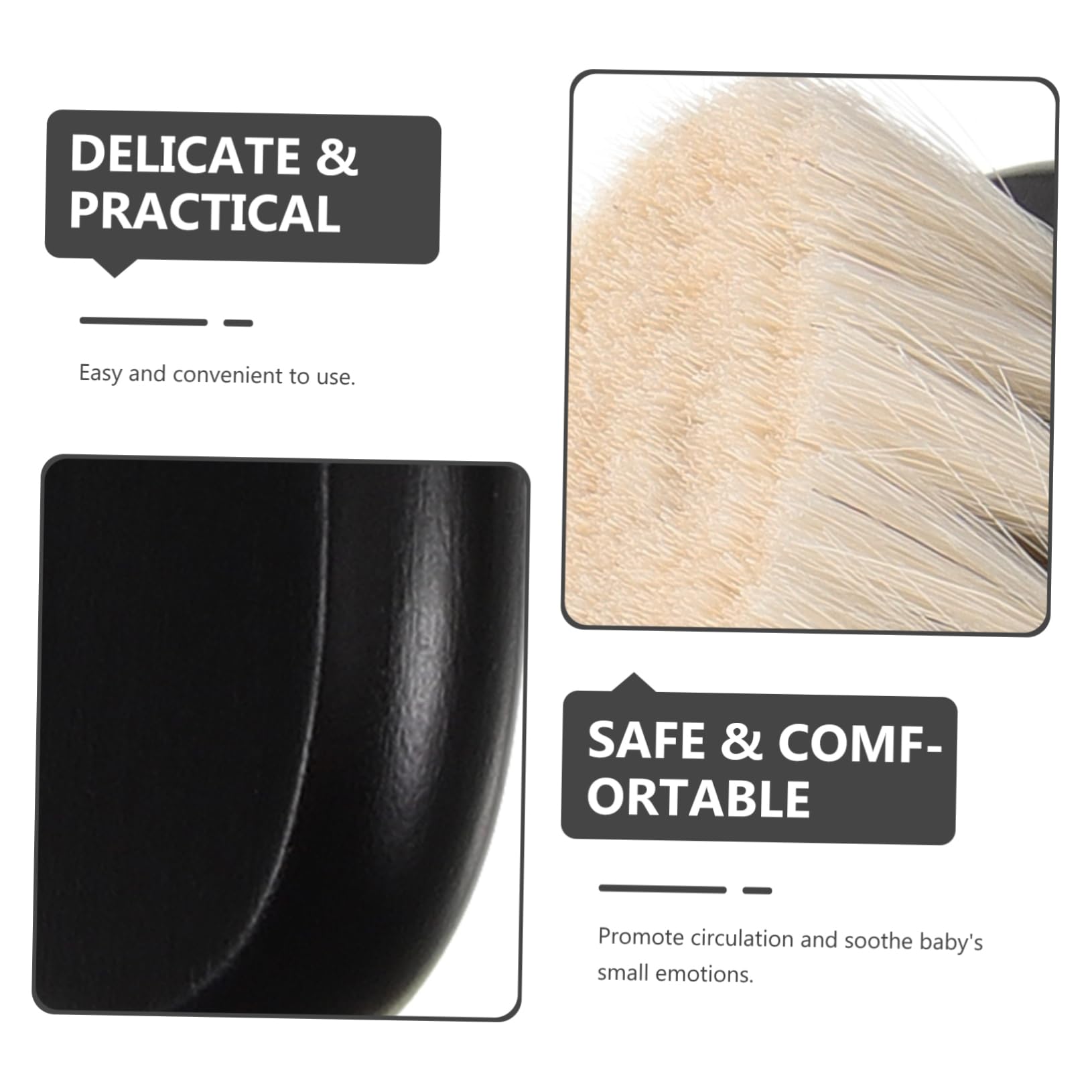 Uonlytech 5 Piezas Cepillo para Bebés Cepillo para Cabelludo y Exfoliación Accesorio de Masaje para Cuidado del Cabello y Piel del Recién Nacido