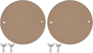 PATIKIL 2 Pack 14" Pottery Wheel Bats, 1/3" Thick Round Pottery Bat System, Pre Pin Holes 10" Apart with 1" Long Pin 304 Stainless Steel Screws for All Standard Pottery Wheels