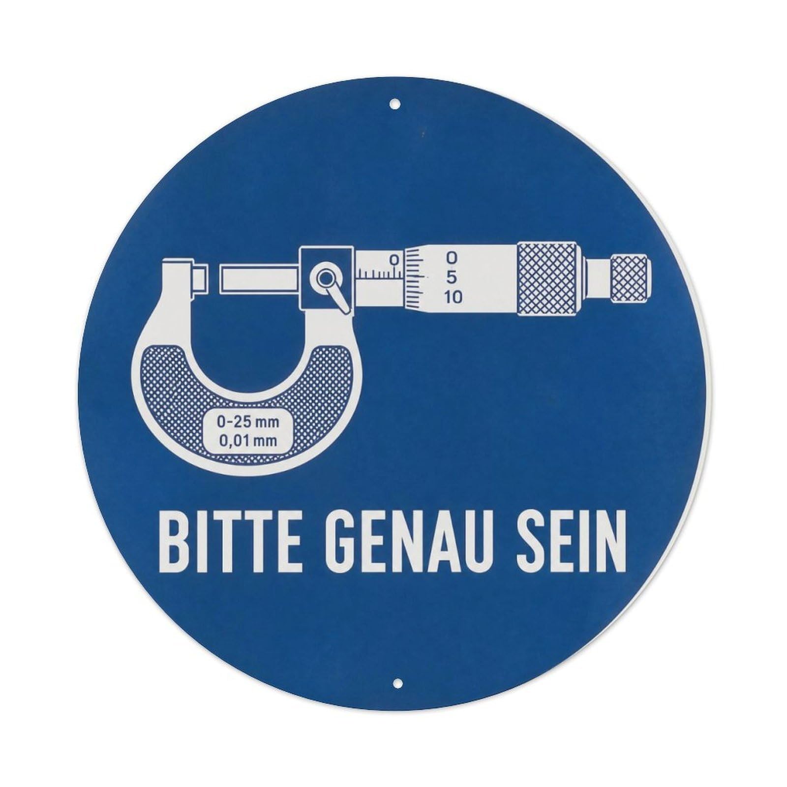 Olyhtr 8X8inch Classic Style Heritage Typography Genau Exact German Witty Notice Metal Tin Sign