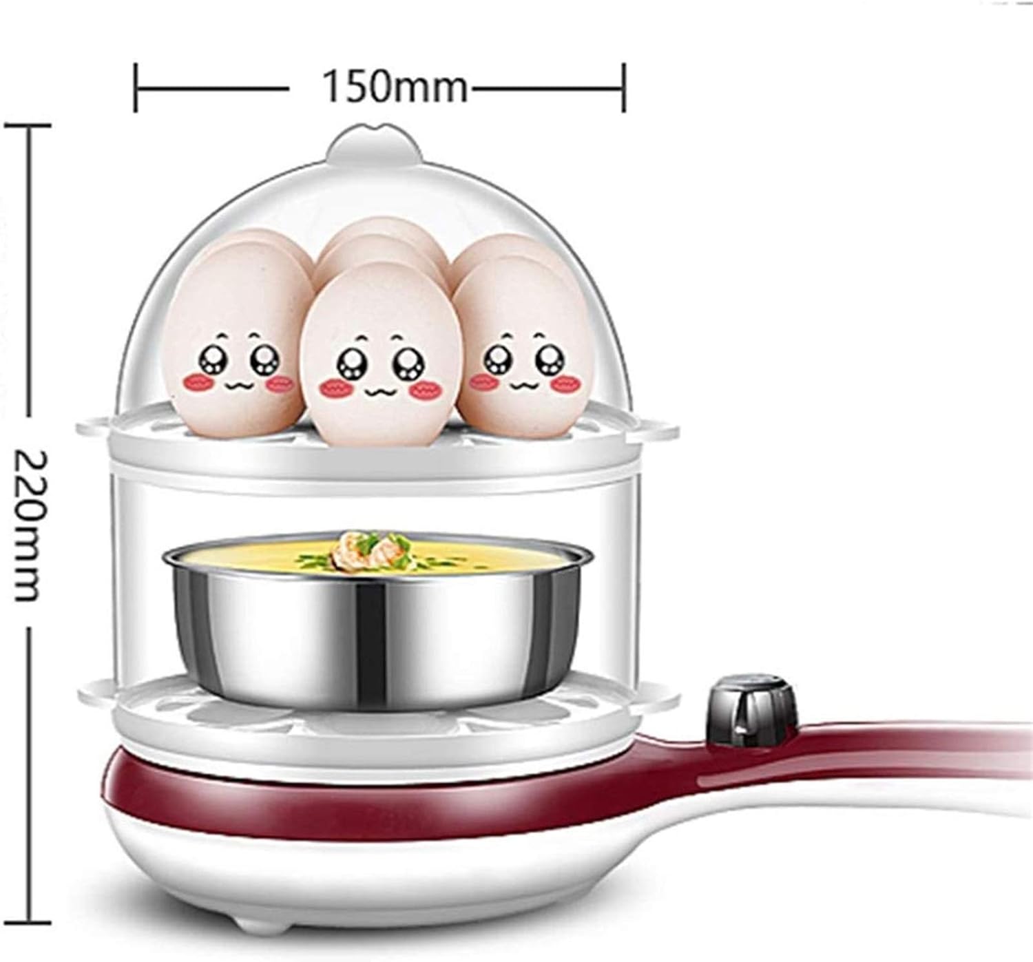 Electric Egg Cooker Rapid Egg Boiler with Auto Shut Off for Soft Medium Hard Boiled Poached Steamed Eggs Vegetables and Dumplings Stainless Steel Tray with 14-Egg Capacity