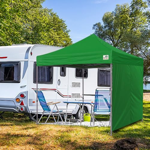 Image of Eurmax USA 10x6.25 Pop Up Canopy SunWall-UV Protection for Tents,Blocks Sunlight&Wind,Water Resistant Side Wall Only,Easy Hook & Loop Installation,Fit for 10FT Straight Leg Shelters&Gazebo,Kelly Green