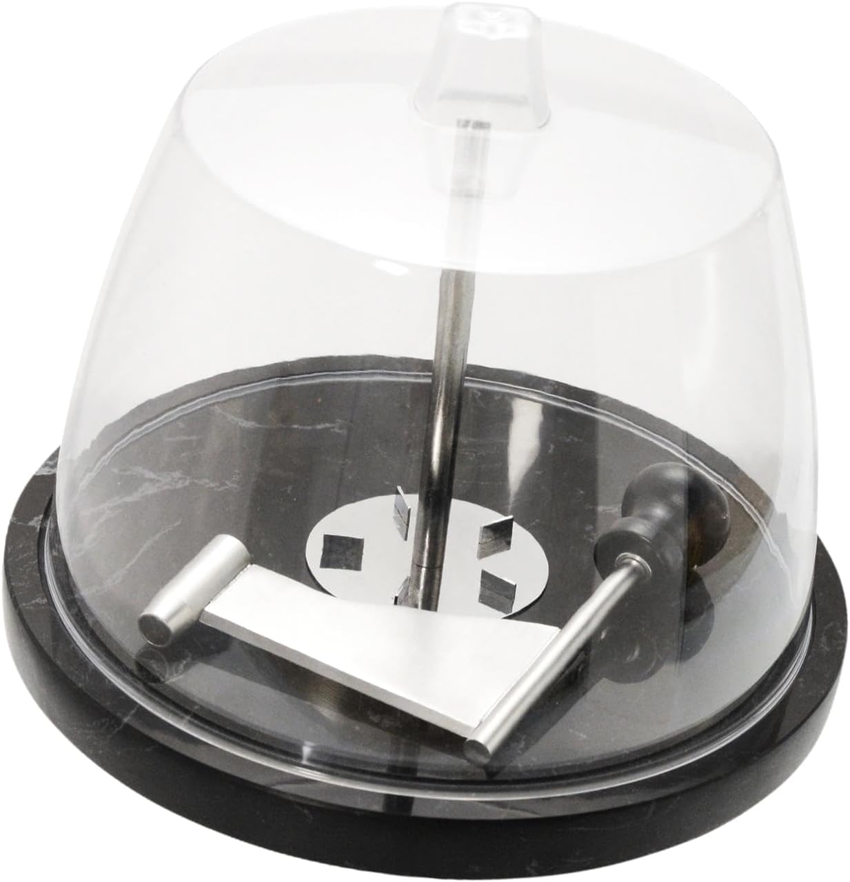 Stainless Steel Rotary Cheese Shaver with Ergonomic Handle for Slicing and Shredding Cheese and Chocolate