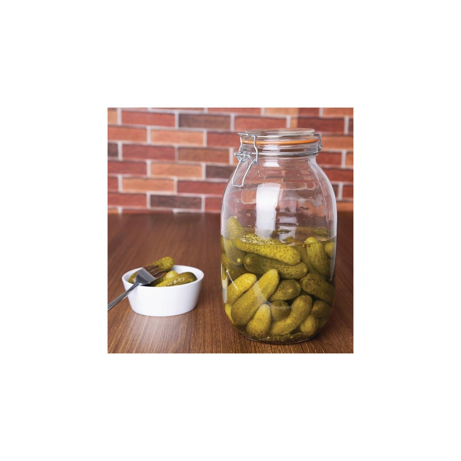 Vogue Einmachglas Mit Clipverschluss – 3 Liter, Luftdicht, Für Marmelade, Gewürze & Vorräte, Aus Hochwertigem Glas