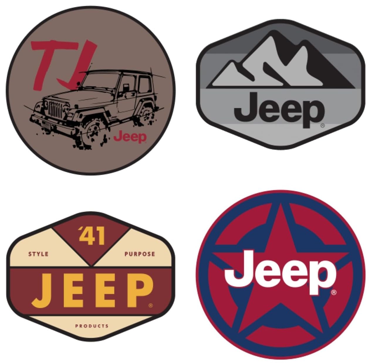 Stickers Jeep Wrangler TJ autocollant vinyle de qualité supérieure Oscar Mike lot