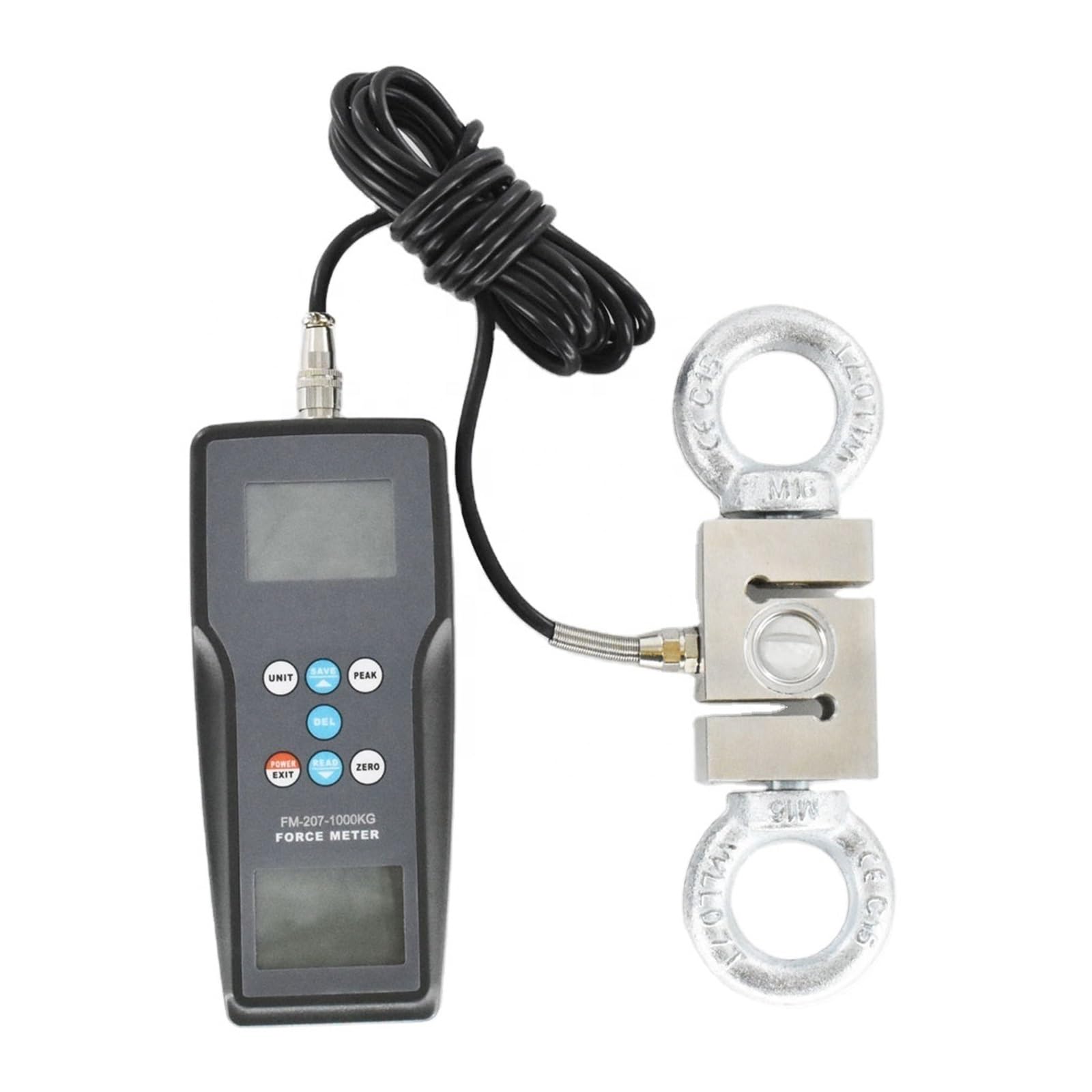 FM-207-200K,500K,1000K Siłomierz Cyfrowy Tester Push-Pull 9800N,1000kgf,2200Lbf Miernik Napięcia dla Inspekcji Przemysłowej(FM-207-1000K)