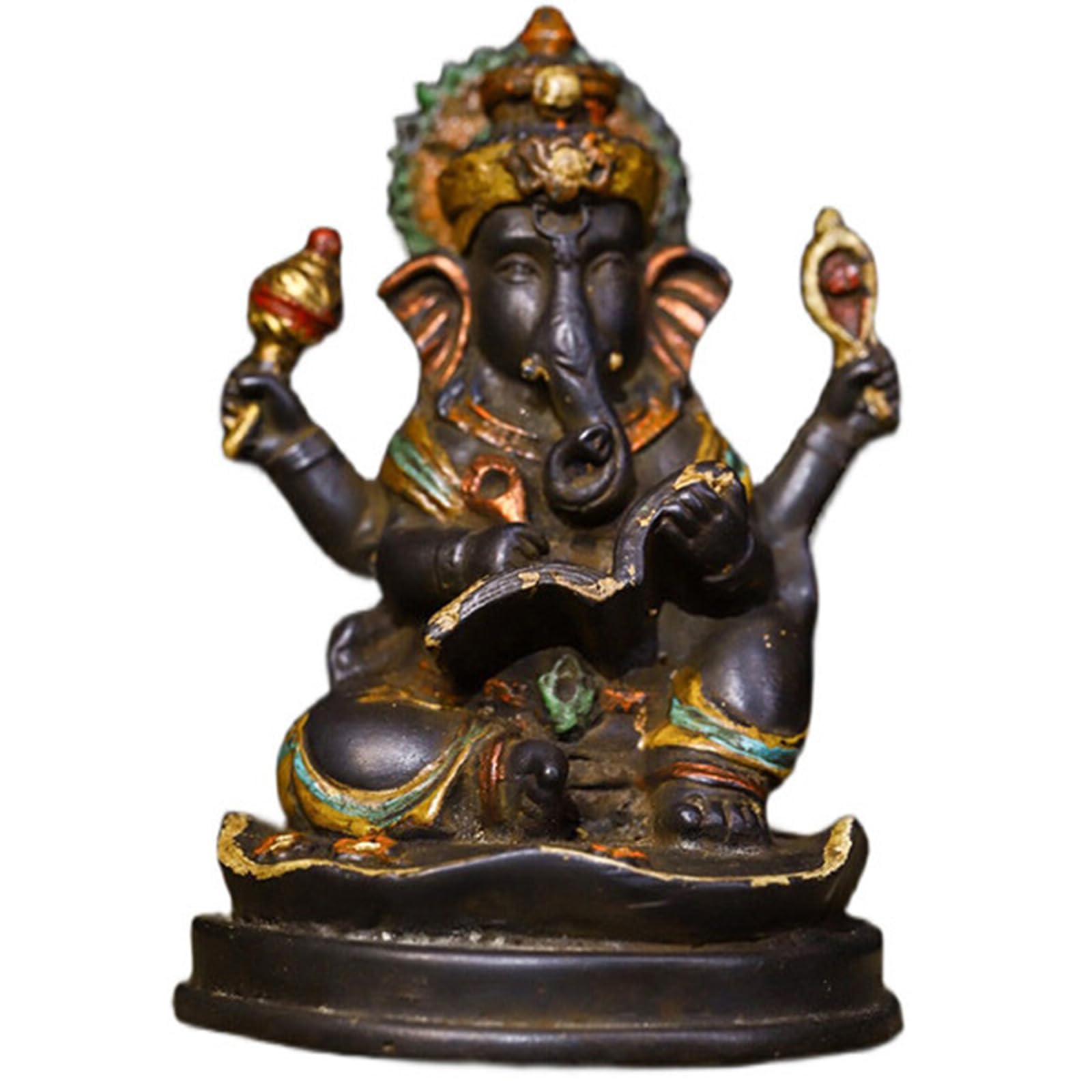 YXCQHZM Indian God Lord Ganesha Statue - Brass Ganesha Statue - for Hindu Gift,Home Temple Mandir Meditation Yoga Room Decor