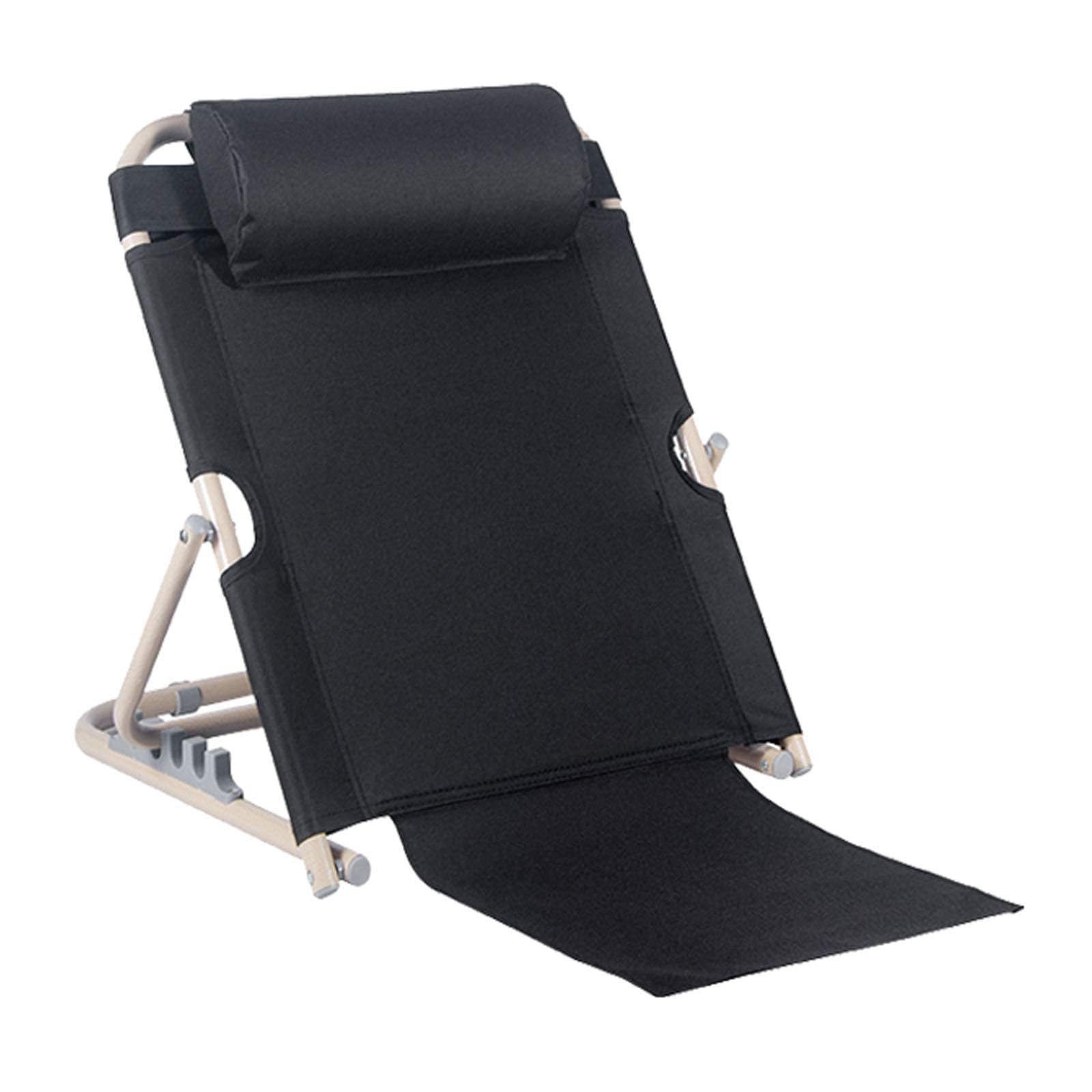 Dossier de lit Assis Ajustable Dossier De Lit Réglable en Tissu Support De Lit pour Personnes Handicapées avec Tuyau en Acier Pulvérisé Support Inclinable Confortable en Tissu Oxford