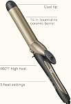 INFINITIPRO BY CONAIR Tourmaline Ceramic 1 1/4-inch Curling Iron, 1 1/4-inch Digital Curling Iron, 1 ¼ inch barrel produces loose curls – for use on medium and long hair