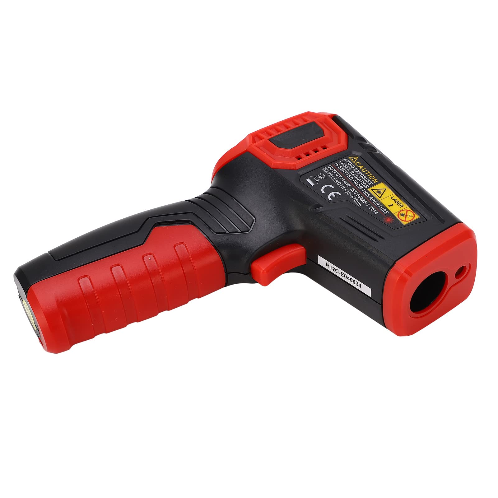 Termómetro infrarrojo Pistola de temperatura digital Pantalla LCD a color sin contacto con alarma de luz sonora para cocina industrial y uso doméstico Plástico