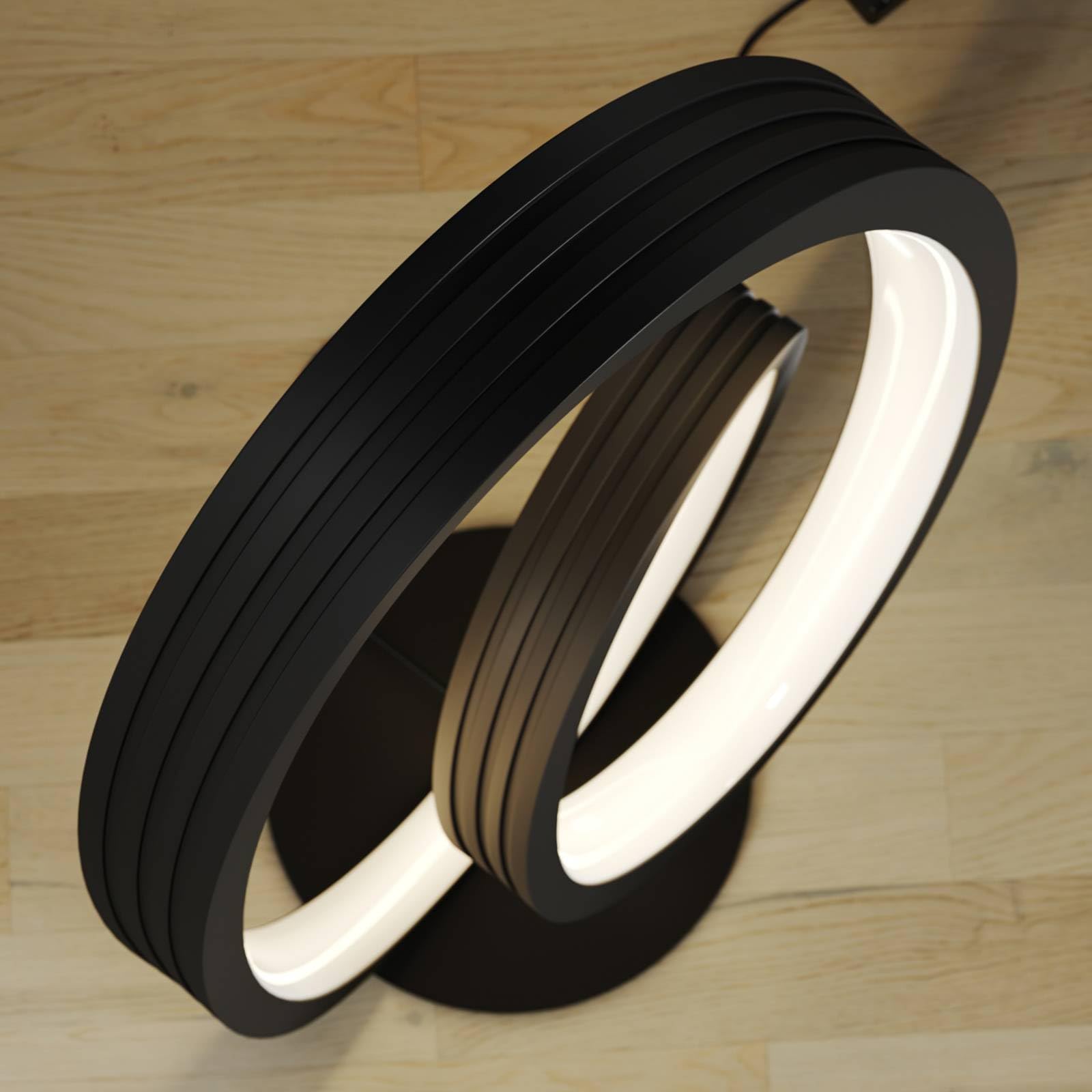 LED Lámpara de pie 'Bronwyn' (Moderno) en Negro hecho de Aluminio e.o. para Salón & Comedor (1 llama,) de Lucande | lámpara de pie LED