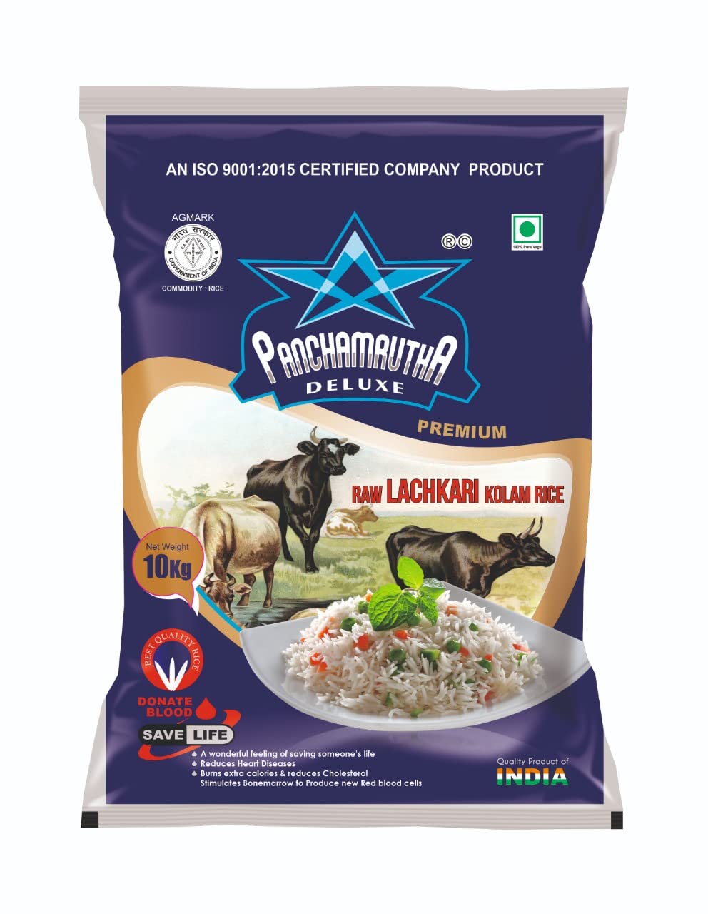 PANCHAMRUTHA DELUXE Raw Lachkari Kolam Rice, 12 Months Old (10 KG) (B0B4FZF8ND) Amazon Price History, Amazon Price Tracker
