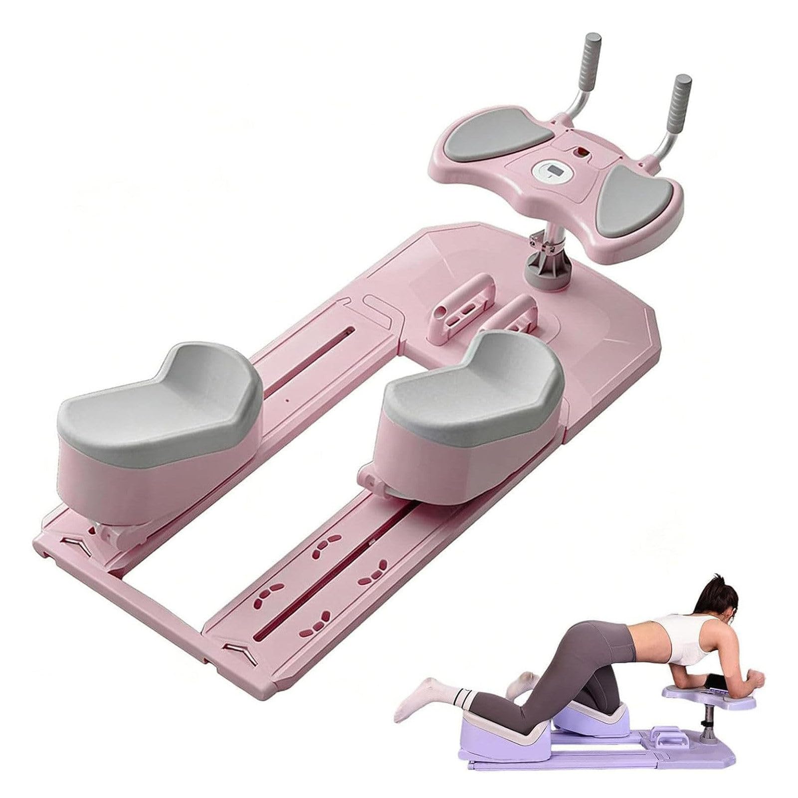 DDZJTPP Crawling training machine,Spine Twist & Stretch Trainer,Twist Stretch Machine,3 Adjustable,Phone Holder,Detachable,for Home & Gym Use,Abdominal,Waist,and Core Training Pink
