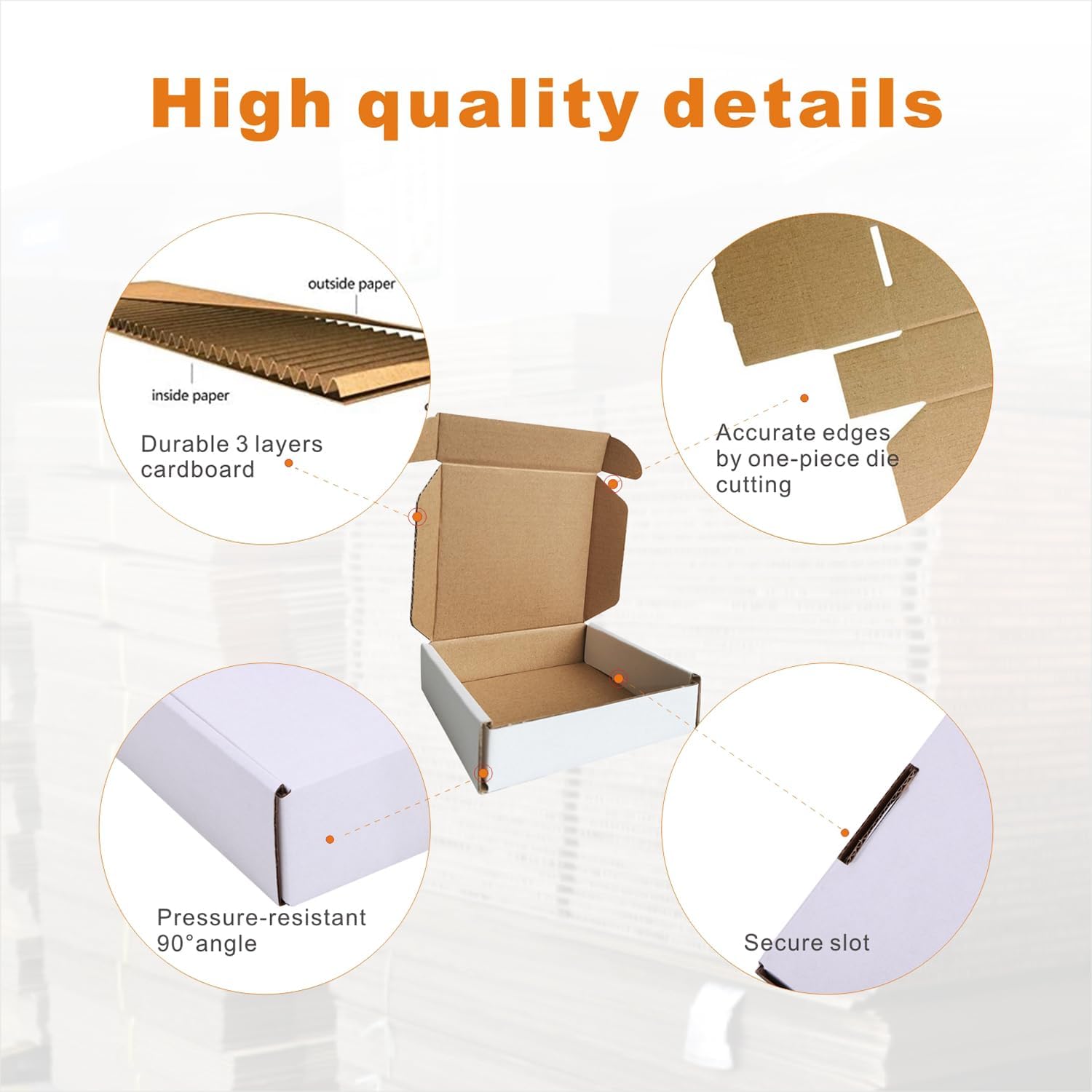 Aviditi Corrugated Open Top Bin Box - 18x8x4.5 Inches, Oyster White, Case Of 50 For Organizing Work Areas