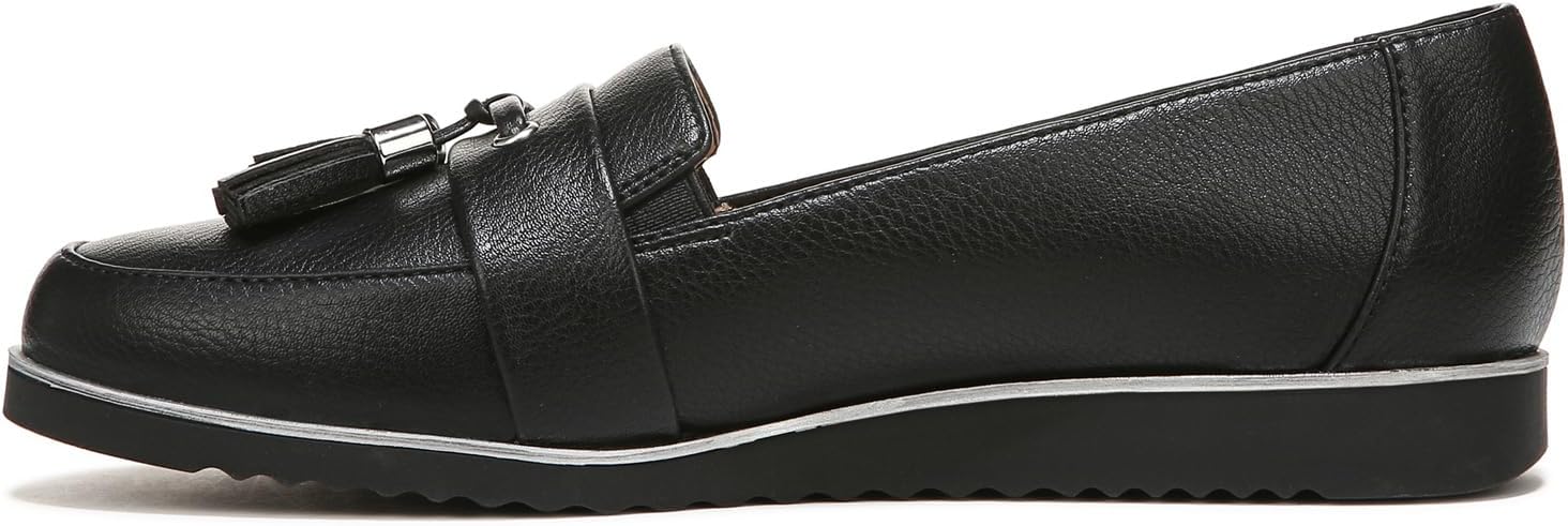 LifeStride Womens Zee Tassel Loafer Black 8.5 W