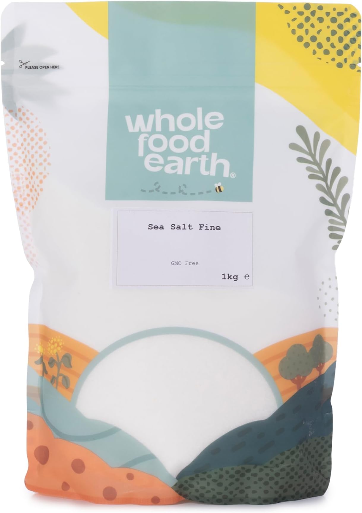 Wholefood Earth Fine Sea Salt 1 kg | GMO Free