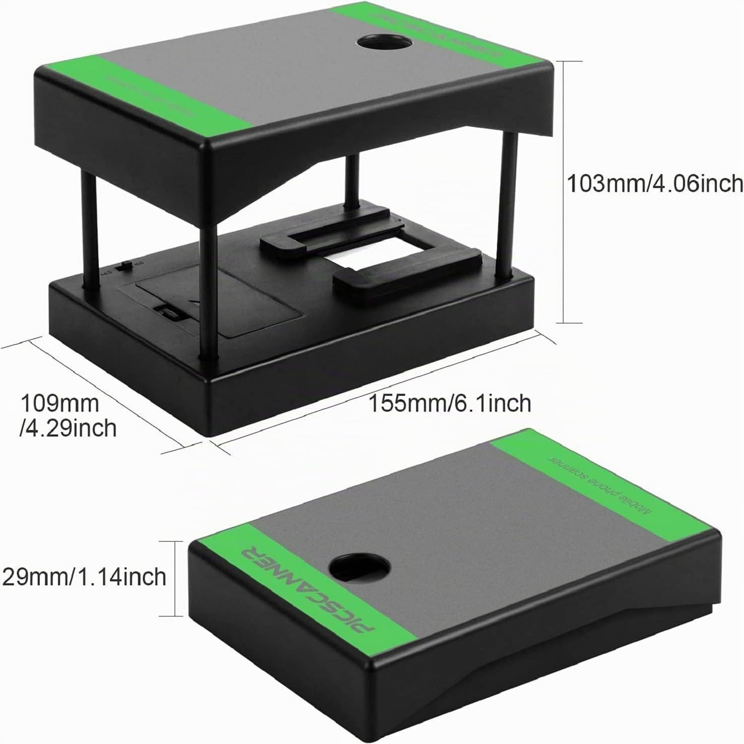 Scanner di film mobile 35 mm digitalizza diapositive negative con smartphone