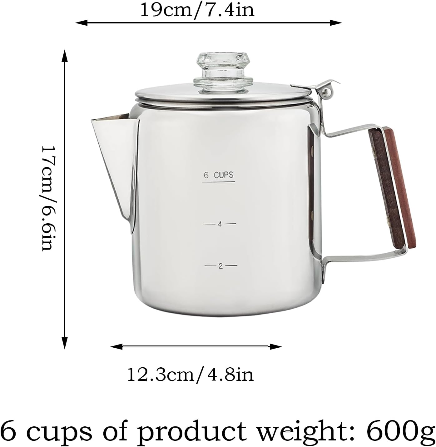 Coffee Maker - Percolator Coffee Pot Portable Coffees Maker Percolator With Compact Vintage Design For Beach Family Friends Gatherings Home Outdoor Travel Kitchen Party Use