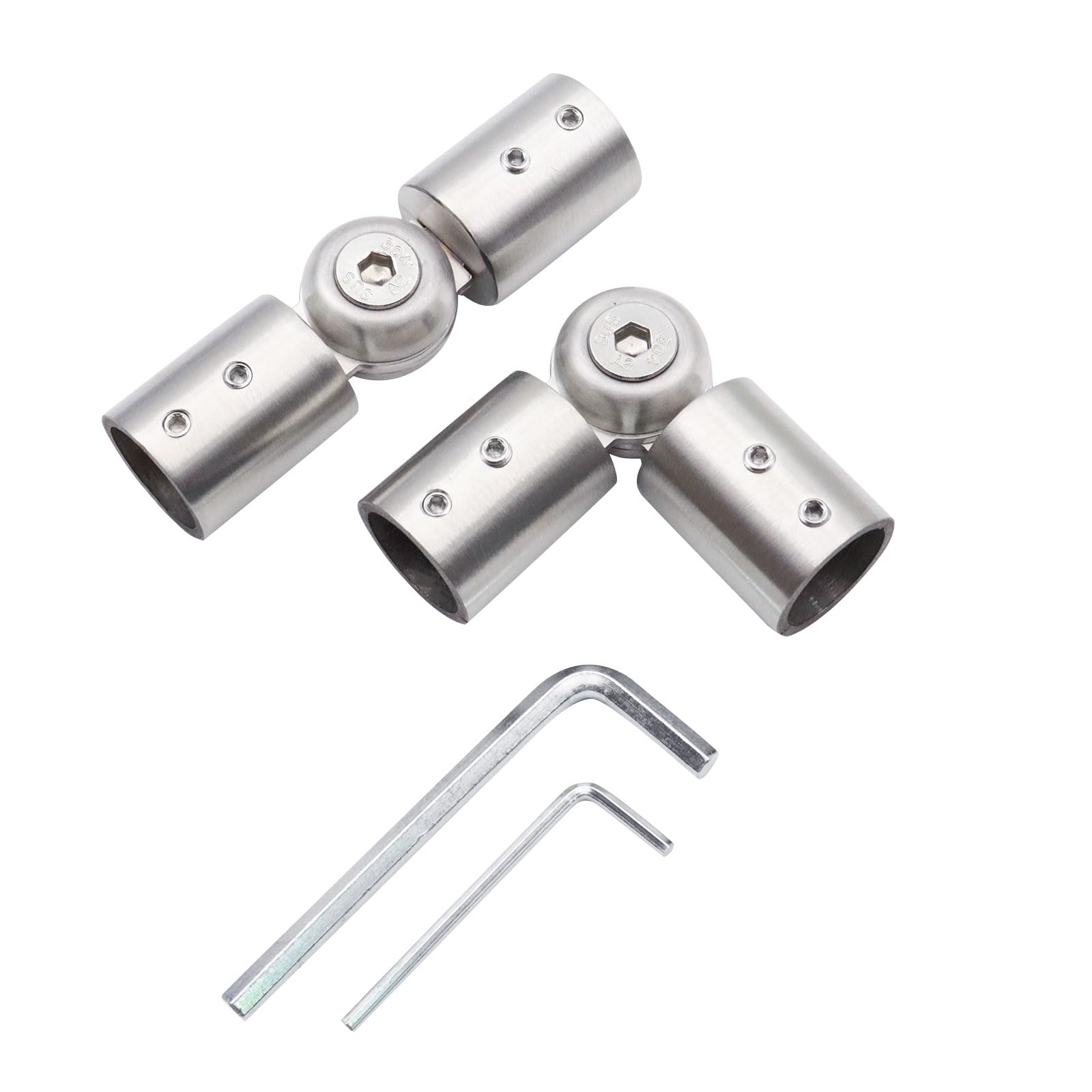 Curtain Rod Connectors 2 1PC] Encora Steel Roman Curtain Rod Connector