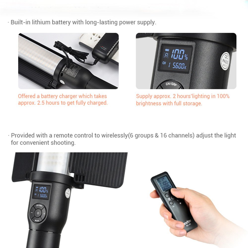 Amazon | Godox LC500 ハンドヘルド LEDビデオライト LEDアイスライト
