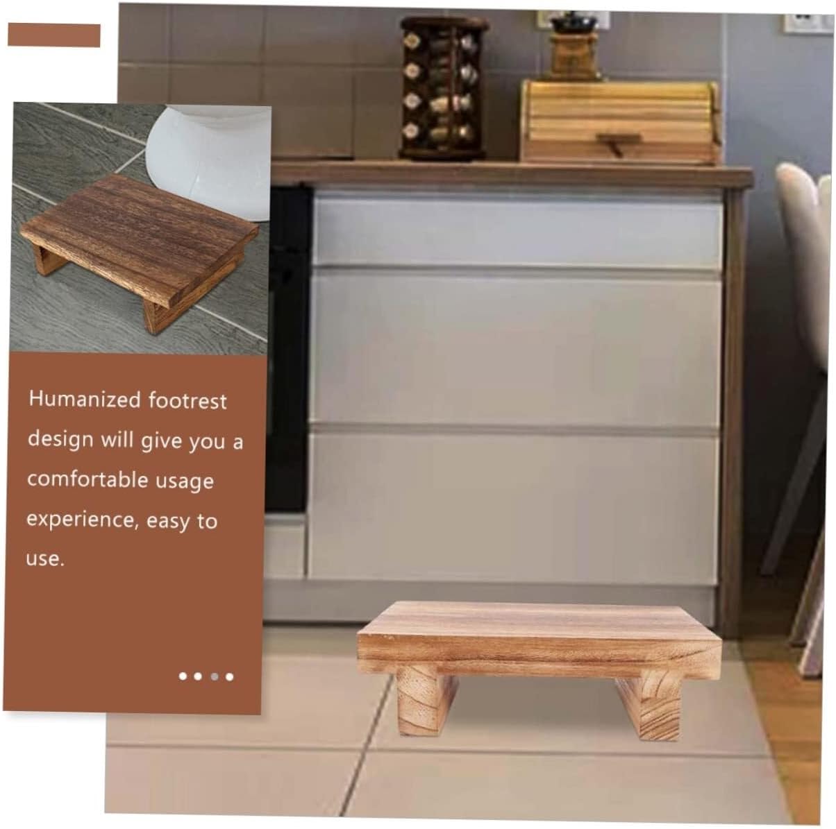 Step Ladder Wood Step Stool Shoe-Changing Bench for Multipurpose Auxiliary Height-Raising Footstool for Bathroom Kichen Living Room stepstool