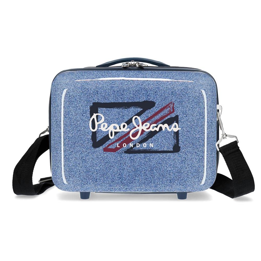Pepe Jeans Dostosowany piórnik cyfrowy z paskiem na ramię niebieski 29 x 21 x 15 cm sztywny ABS 9,14 L