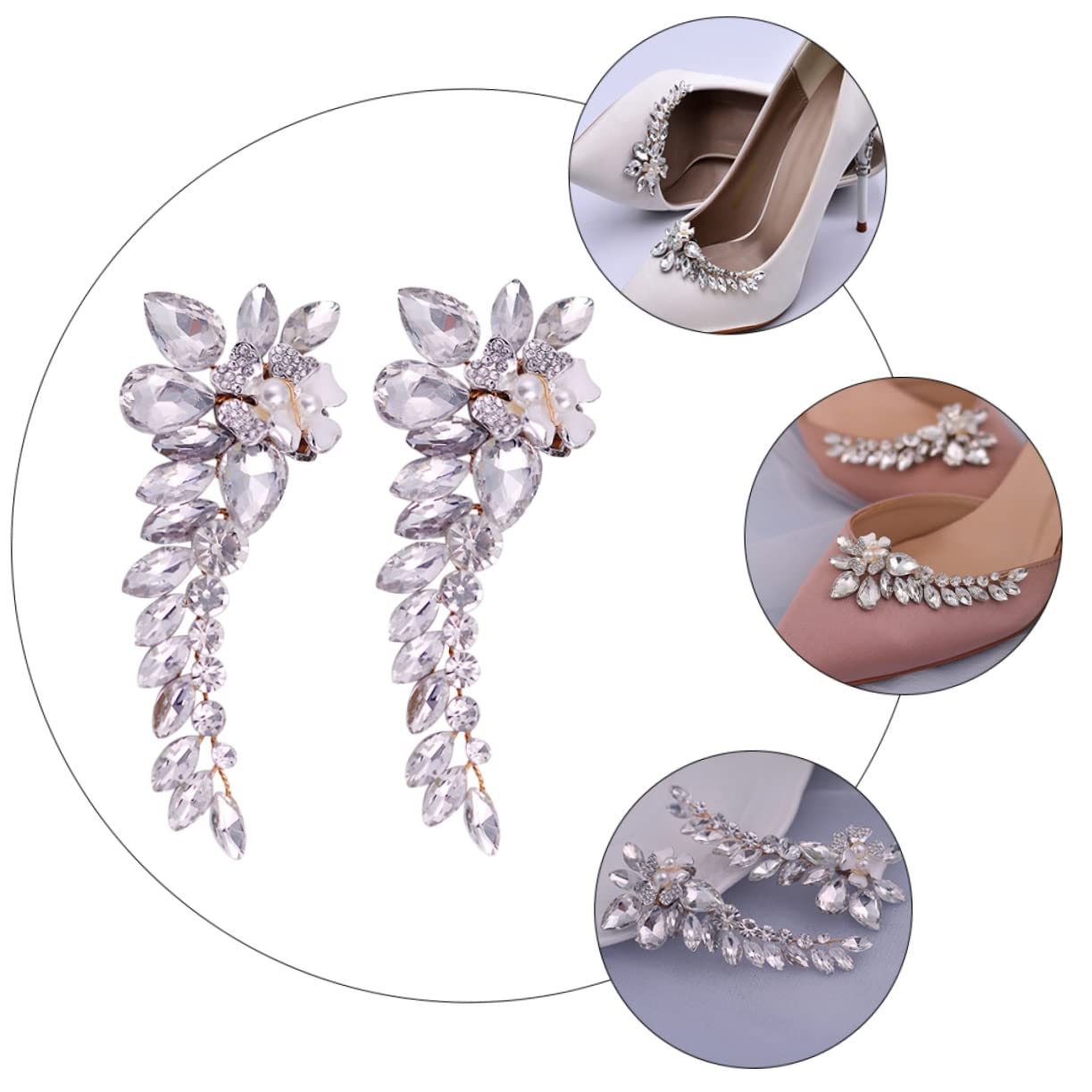 Healvian Fibbia Decorativa Scarpe Sposa con e Accessori per Scarpe Matrimonio e Leggeri Design per Cerimonie e Speciali