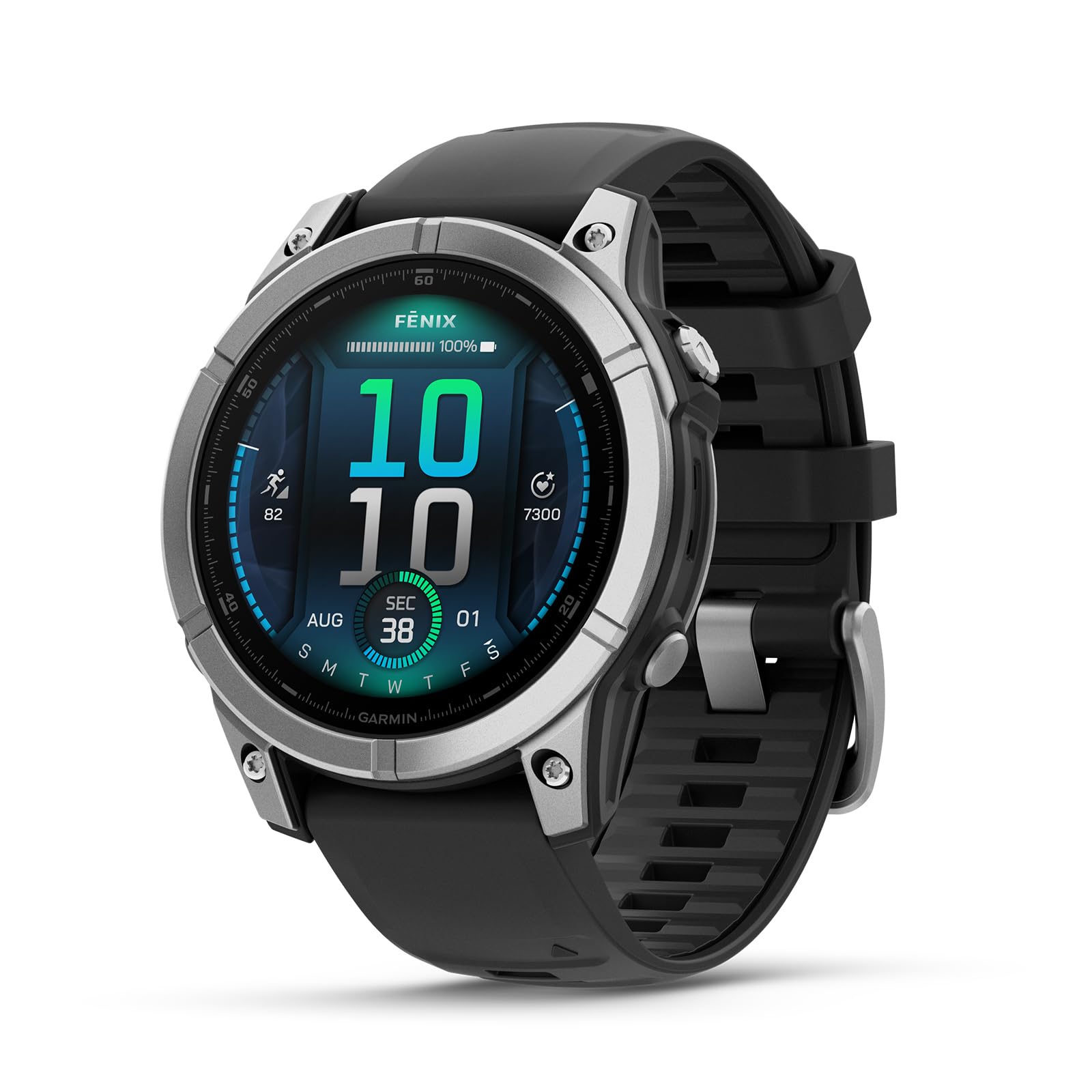 Garmin fēnix E, 47mm, Display AMOLED 1,3", Touch e Pulsanti, 90+ App per lo Sport, Training Readiness, Mappe, RoundTrip Dinamico, Pay, Autonomia 16 giorni (Stainless Steel & Black)