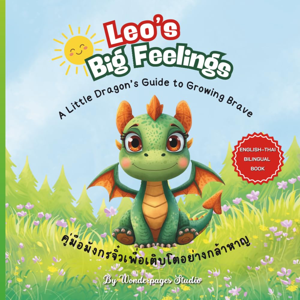 Leo's Big Feelings: A Bilingual English–Thai Story About Courage, Resilience, and Growth Mindset for Kids Ages 3–8